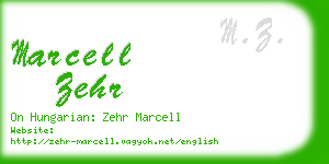 marcell zehr business card